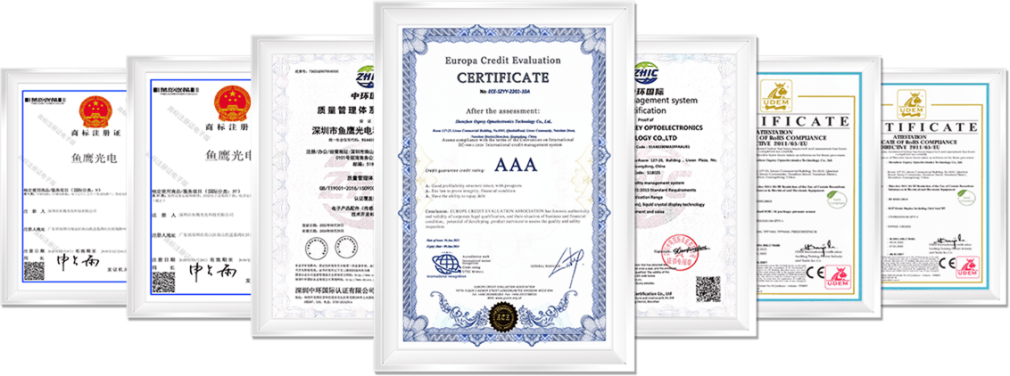 Quality certification display